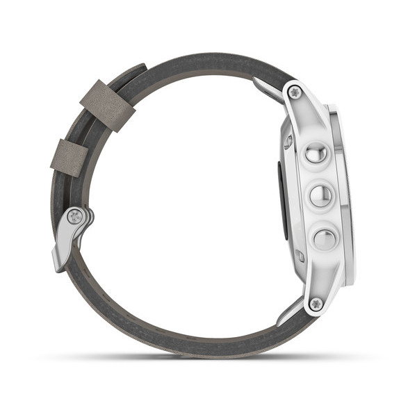 Garmin Fenix 5s Plus Sapphire, белый с серым ремешком Garmin Fenix 5s Plus Sapphire, белый с серым ремешком