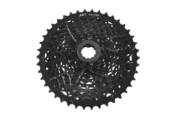 Кассета MICROSHIFT XLE CSH103-42-10, 10 скоростей (11-13-15-18-21-24-28-32-36-42T) без упаковки, черный Кассета MICROSHIFT XLE CSH103-42-10, 10 скоростей (11-13-15-18-21-24-28-32-36-42T) без упаковки, черный