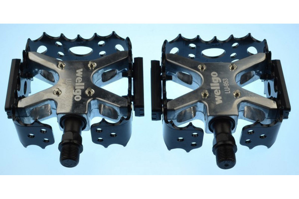 Педали Wellgo LU-953, алюм., агрессивные, Cr-Mo ось, черные Педали Wellgo LU-953, алюм., агрессивные, Cr-Mo ось, черные