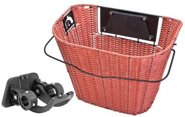 Велокорзина JL-084 передняя универсальная плетёная, стальная/пластиковая, быстросъемная Велокорзина JL-084 передняя универсальная плетёная, стальная/пластиковая, быстросъемная