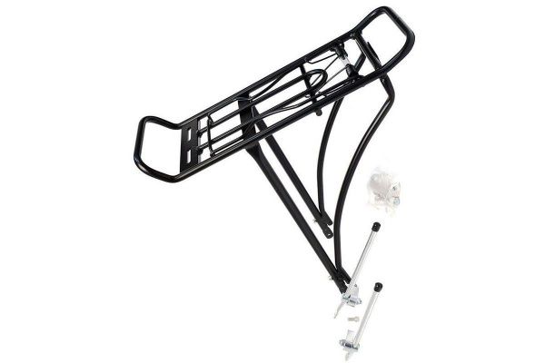 Багажник KW-624 26"-29" , алюминий, с прижимом, черный Багажник KW-624 26"-29" , алюминий, с прижимом, черный