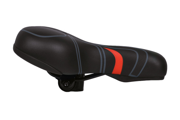 Седло HBAZ-3232 MTB 270*170mm, комфорт,эластомер,520гр.черное-серебристое-красное Седло HBAZ-3232 MTB 270*170mm, комфорт,эластомер,520гр.черное-серебристое-красное