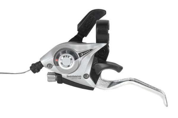 Шифтер/ручка тормоза SHIMANO ST-EF51L,левая,3-передачи.,трос 1750мм,серебристый Шифтер/ручка тормоза SHIMANO ST-EF51L,левая,3-передачи.,трос 1750мм,серебристый