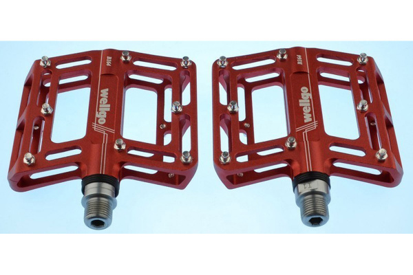 Педали Wellgo В-164, алюм., на промах, красные Педали Wellgo В-164, алюм., на промах, красные