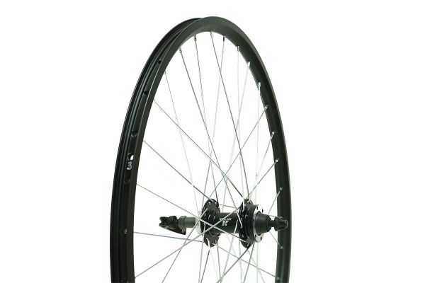 Колесо 26" MTB заднее под трещотку, двойной обод DA18 26"*1.5*32H,черное, втулка JY-D242DSE DISC 14G*32H Колесо 26" MTB заднее под трещотку, двойной обод DA18 26"*1.5*32H,черное, втулка JY-D242DSE DISC 14G*32H