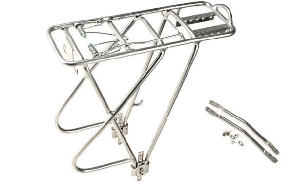 Багажник алюминиевый с "ушами" для переметной сумки, 26-29, серебристый