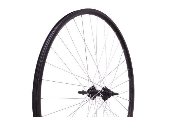 Колесо 29"MTB, заднее, под трещотку, двойной обод Qijian DA18 29"*36H, втулка FR-09R DISC 36H, под резьбовой ротор, черный Колесо 29"MTB, заднее, под трещотку, двойной обод Qijian DA18 29"*36H, втулка FR-09R DISC 36H, под резьбовой ротор, черный